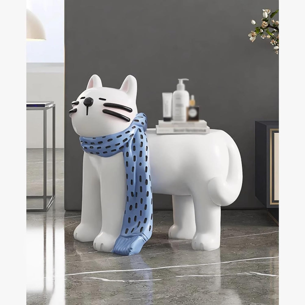 AETVRNI Adorable Cat-Shaped Side Table, 21" Lx13 Wx20 H,Animal-Shaped Re...