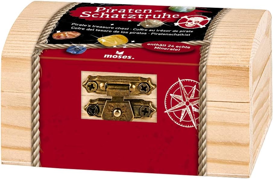 moses 35027 Pirate Treasure Chest in Display, Wood
