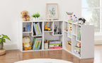 VECELO Small White Bookshelf, 3 Cube Shelf, Fits Tallest Hardcovers, Horizontal Available, Short Bookcase for Small Spaces, Pearl White