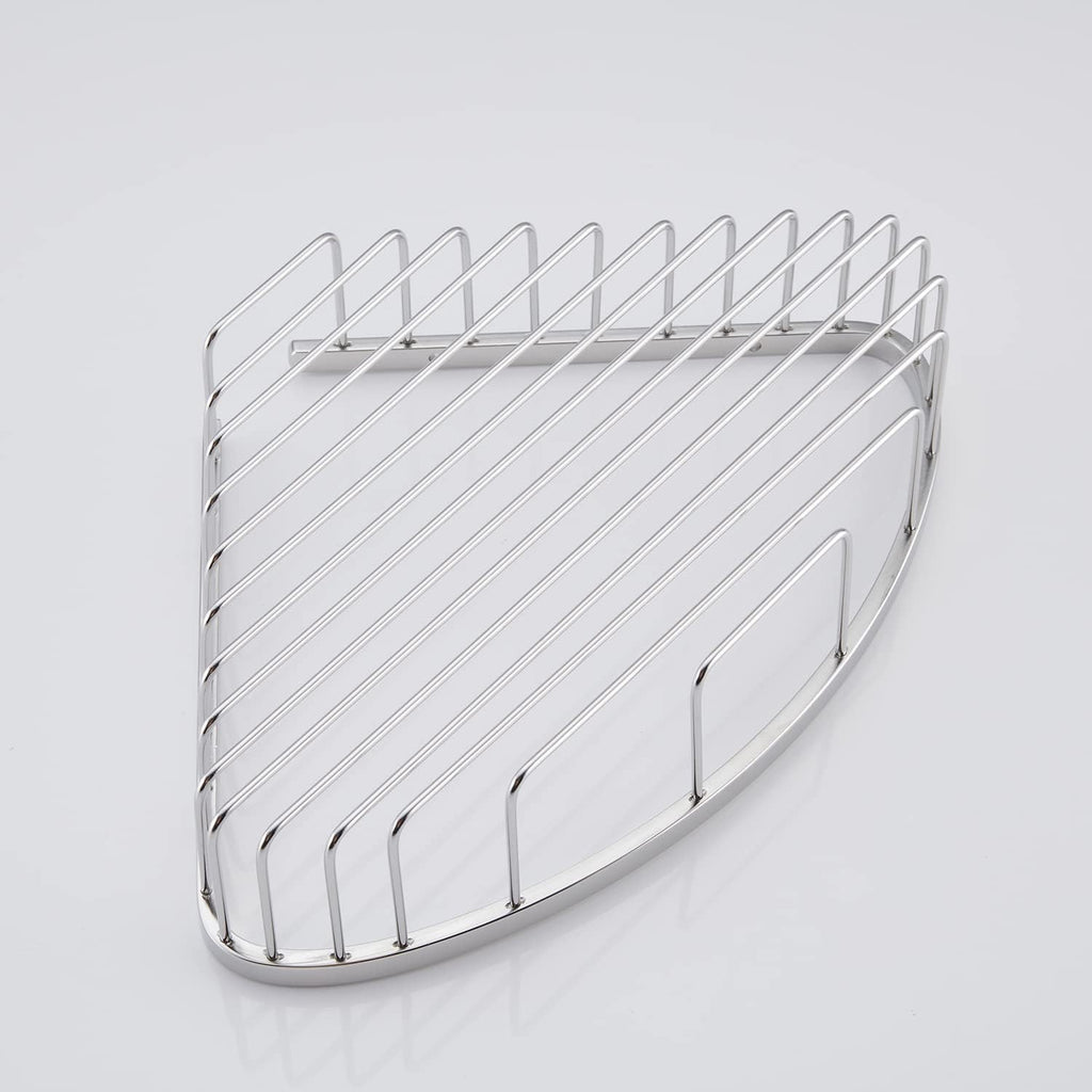 Bathroom Shower Caddy Corner Shelf, Corner-Hollow Design, Ultra Sturdy Rust-Proof Stainless Steel Shelf Organizer Shampoo Holder, Wall Mounted Storage Rack for Bathroom, Polished Chrome
