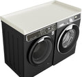Kaboon Washer Dryer Countertop, Melamine Countertop with Edge Rails - 27.5" Depth x 54" Width Laundry Room Organization, White