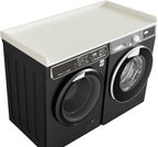 Kaboon Washer Dryer Countertop, Melamine Countertop with Edge Rails - 27.5" Depth x 54" Width Laundry Room Organization, White