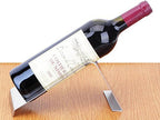 Stainless Steel Wine Rack Single Wine Bottle Holder Rack Display (Silver)
