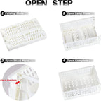 Tixill 2-Pack Mini Foldable Plastic Baskets for Organizing and Storage, Collapsible Storage Crate for Home Kitchen Bedroom Bathroom Office (5.9x3.8x2.2, White)