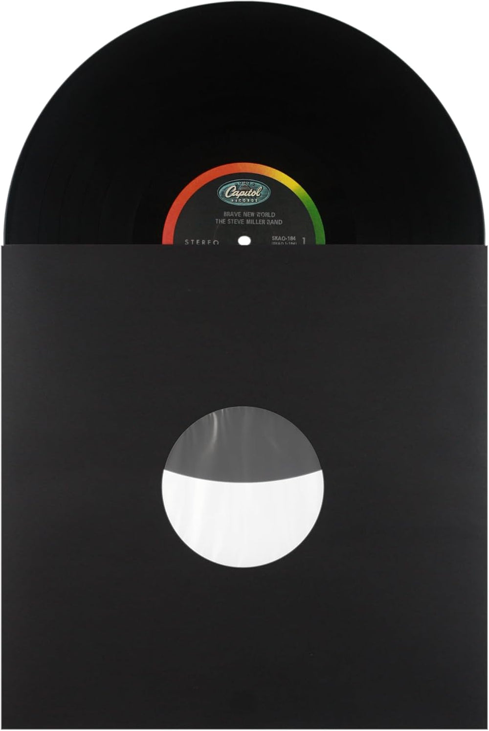 12" Premium Black Polylined Record Inner Sleeves - Archival Quality, Hea...