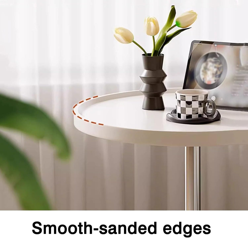 Bedside Table; Glass Coffee Table/Side Table with Stainless Steel Base—Suitab...