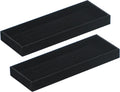 2Pcs Desk Drawer Storage Tray, Nightstand Organizer Tray, Necklace Bracelet Ring Earring Jewelry Display Tray, Grid Table Organizer Holder Tray for Sunglass, Phone, Watch, Perfume (1 grid)/Black