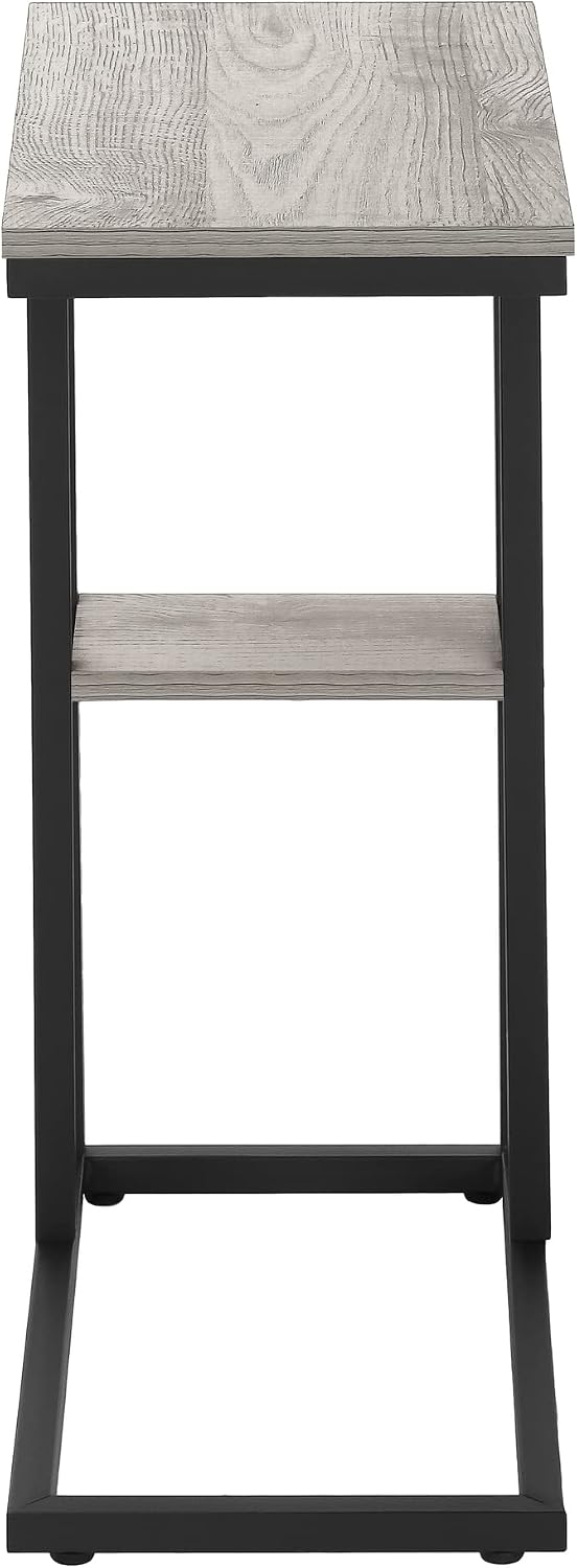 JOSHEN 18" C-Shaped Slide Under Corner End Table, Retro End Table with S...