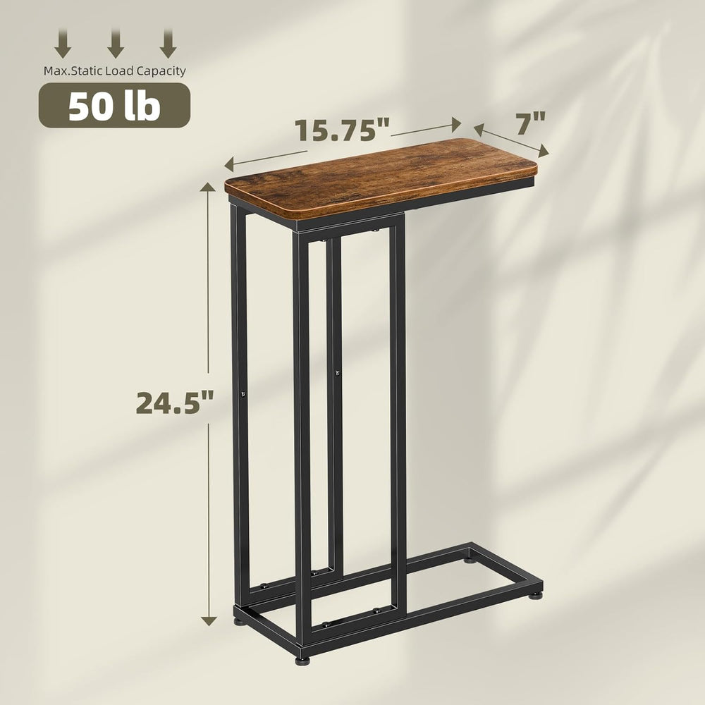 Simple Trending C Shaped Side Table, End Table Set of 2, Sofa Couch Table TV ...