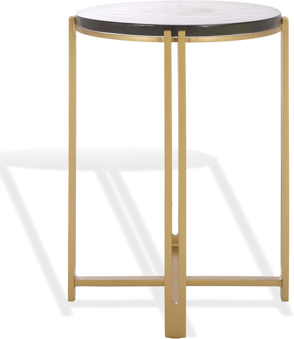 SAFAVIEH Couture Collection - Levitt Cast Glass Top Accent Table, Sculptural ...