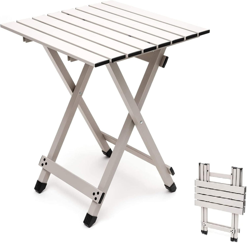 SUNNYFEEL Folding Camping Table - Lightweight Aluminum Portable Picnic Table ...