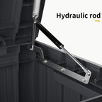 320 Gallon Outdoor Storage Box Waterproof Lockable Resin Deck Box Large, Patio Storage Bin for Pool Accessories Cushion Furniture, Garden Tools, UV-Resistant Outside Delivery Black