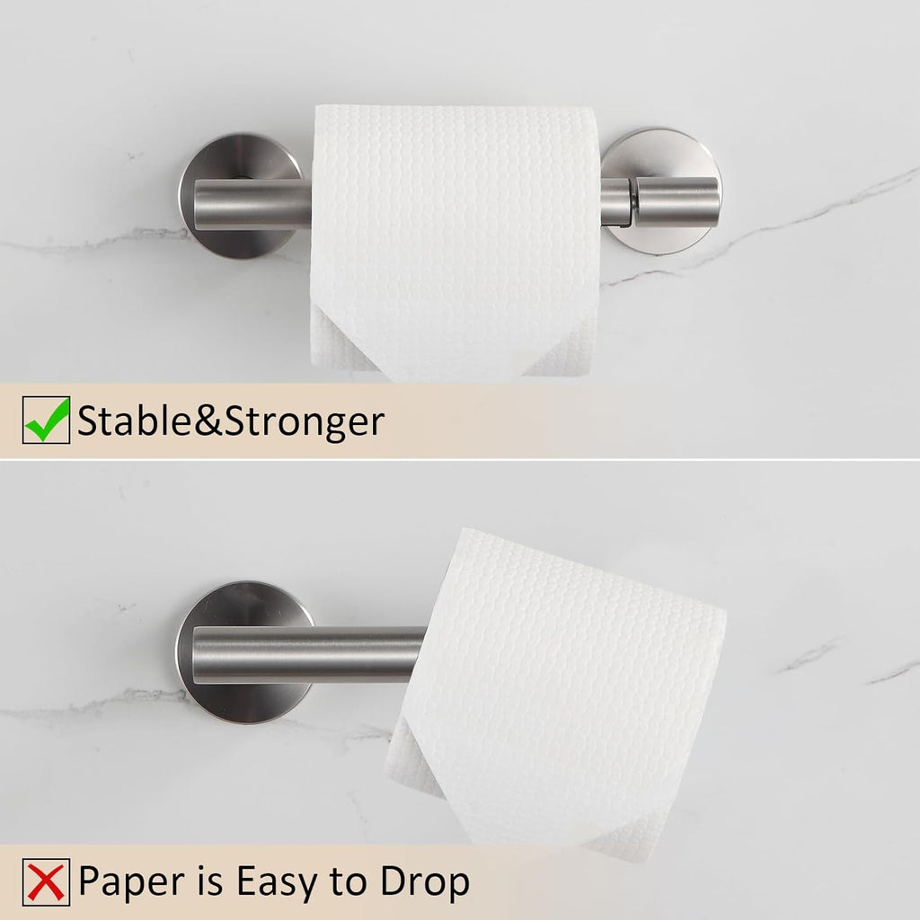 BGL Toilet Paper Holder Brushed Nickel Wall Mount, Brush Nickel Bathroom Toilet Paper Holder Brushed Nickel SUS 304 Stainless Steel, Double Post Pivoting Toilet Paper Roll Holder for Bathroom RV