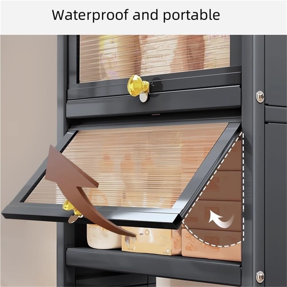 Over Washer and Dryer Storage Shelf Freestanding Laundry Room Organizer Cabinet Gap Shelf for Bathroom Utility Room with Doors Space Saver(Black)