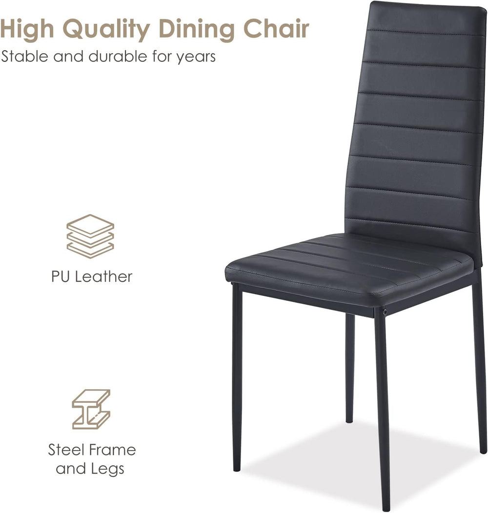 Dining Table Set for 4, 5 Piece Kitchen Table and Chairs for Dinette, Apartme...