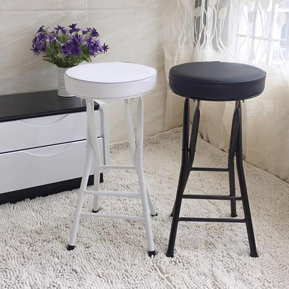 Cushioned Padded Folding Stool, 65cm/26In Padded Counter Height Bar Stool, In...