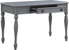 OSP Home Furnishings Country Meadows 48 Inch Writing Desk with Drawer, Plantation Grey