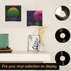 Clear Vinyl Record Shelf Wall Mount 8 Pack,Acrylic Album Record Holder Display,Vinyl Record Shelf Stand
