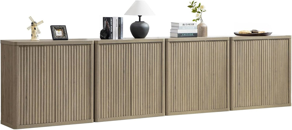 SICOTAS Buffet Cabinet with Storage 138.4" Sideboard Accent Modern Crede...