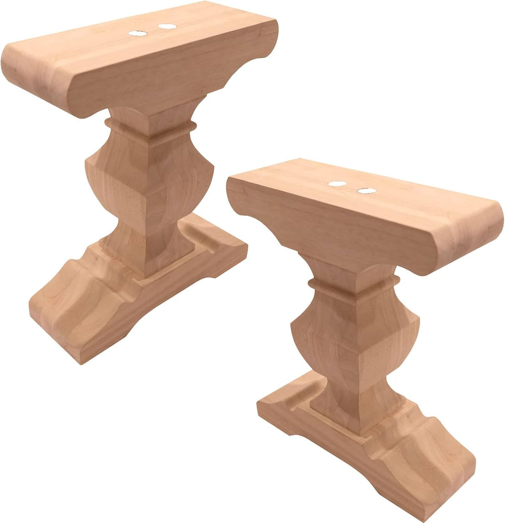 Osborne Wood Products Baron Hardwood Trestle Bench Bases (Set of 2), Furnitur...