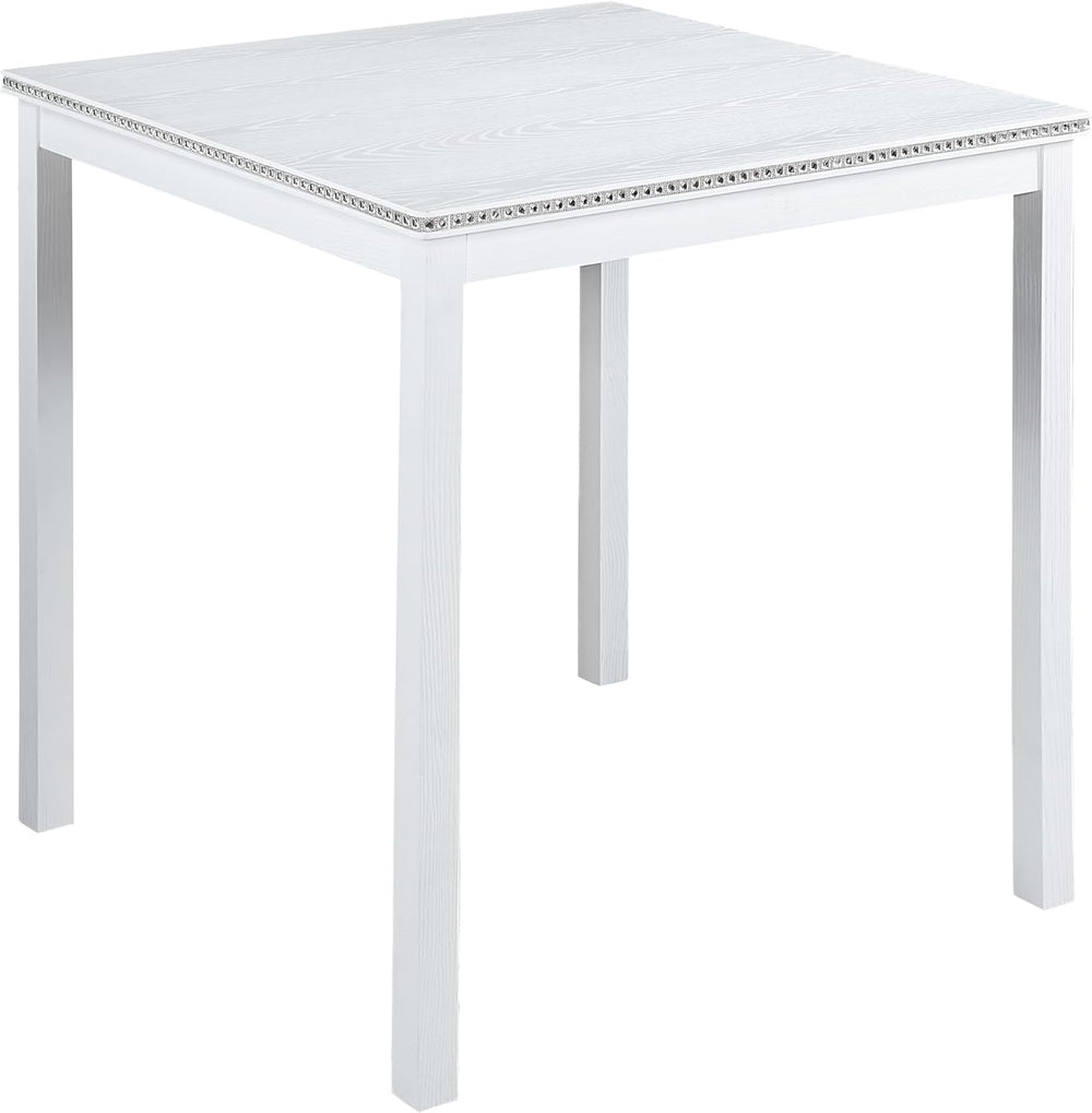 LUMISOL Wood Square Dining Table for 4, Farmhouse Counter Height Kitchen Tabl...