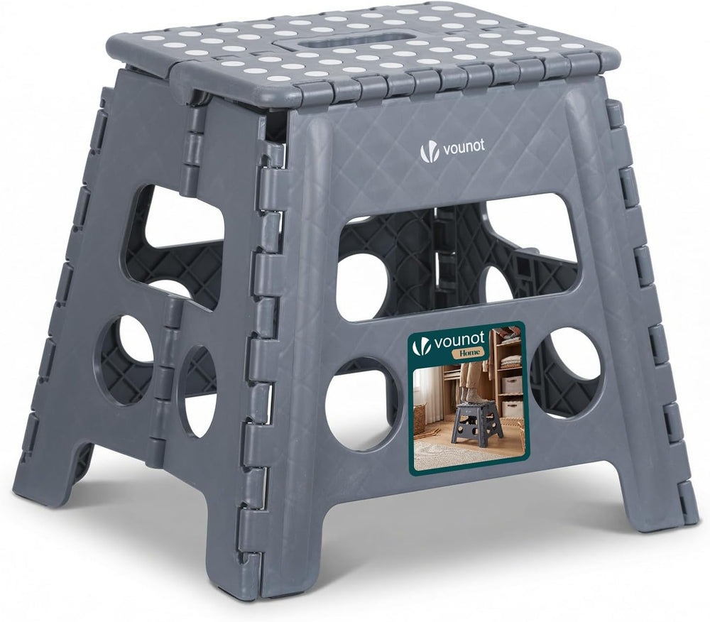 VOUNOT® Folding Step Stool, Portable Stepping Stool with Carrying Handle, Ant...