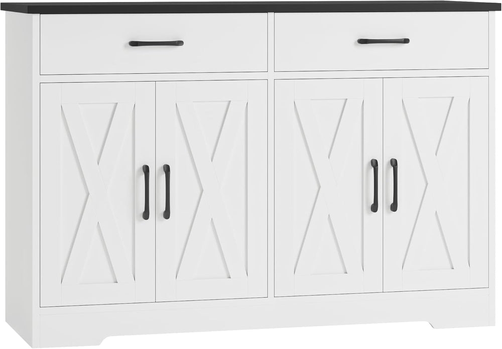 HOSTACK Buffet Cabinet with Storage, 47.2" Kitchen Sideboard Buffet with...