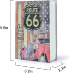 Diversion Book Safe Storage Box (9.5"×6"×2.2"), Dictionary Secret Safe Can with Security Combination Lock, Diversion Book Hidden Safe (Route 66 Road, Code)