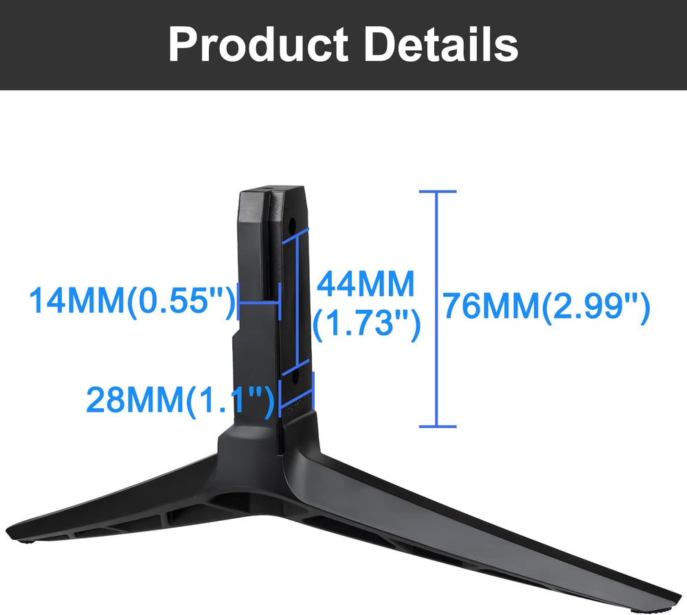 TV Stand Legs for Vizio D50X-G9/V505-G9/V505-H9/M506X-H9 (Black) | Easy VESA ...