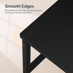 HOOBRO Kitchen Chairs Set of 2, Wooden Dining Room Chairs with Metal Frame, Dining Chairs with Back, Easy to Assemble, Farmhouse Dining Chairs for Kitchen, Living Room, Black BB39CD01