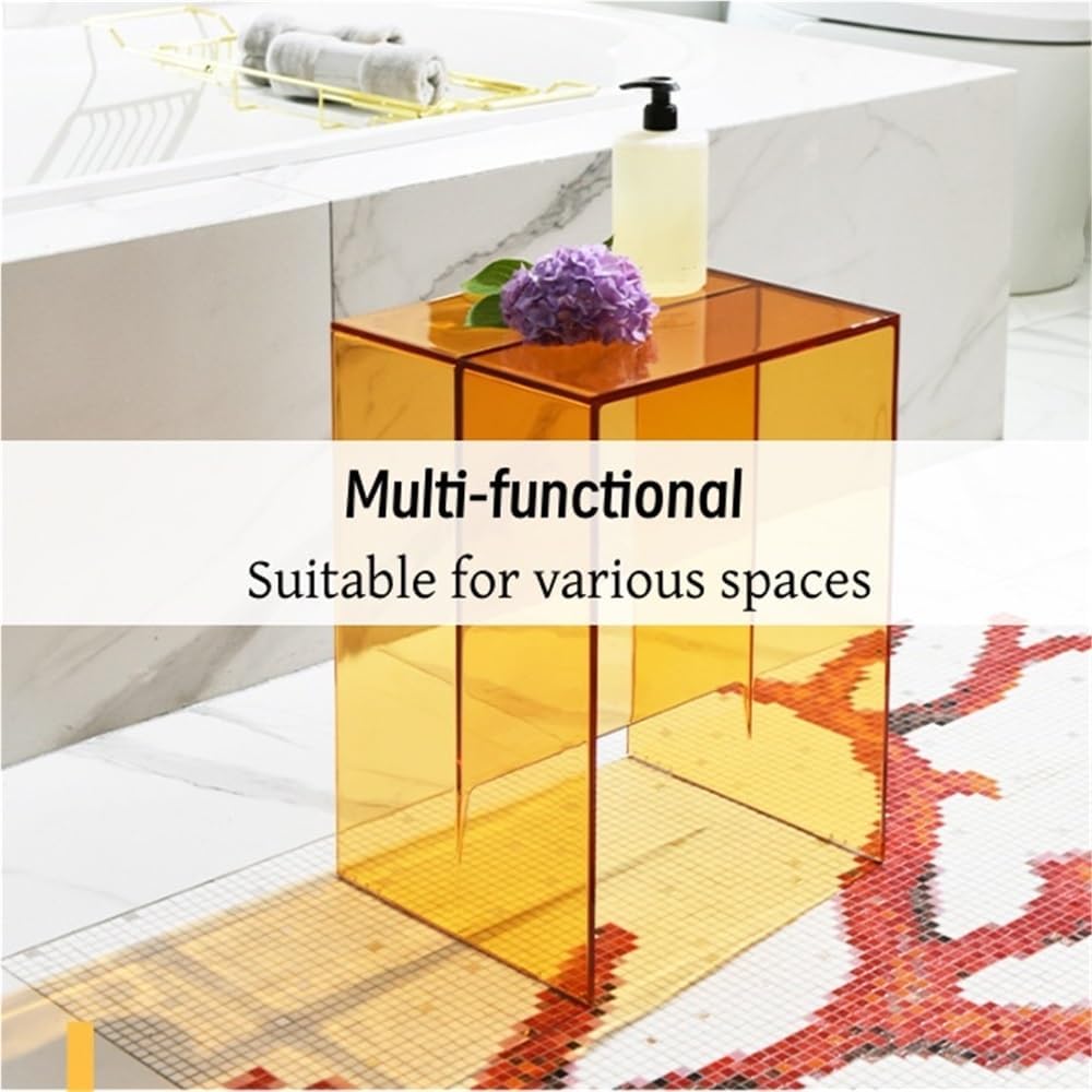 Modern Plastic Side Table, Multi Purpose Foot Stool, Minimalist Bedside Table...