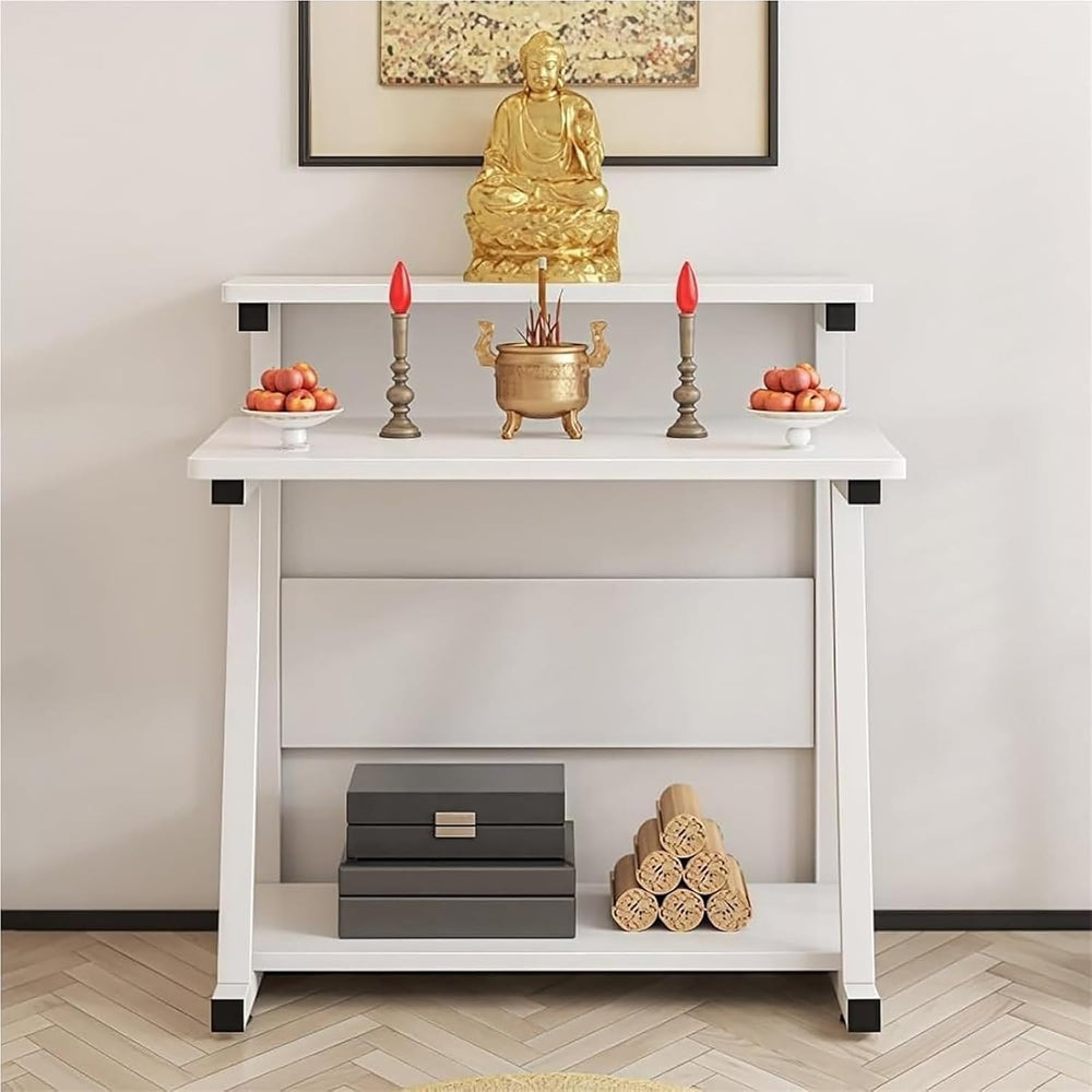 Altar Table， Stand Meditation Prayer Table Altar Cabinet for Homes Temples An...