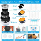 Cake Decorating Kit, 672 Pcs Cake Decorating Supplies With Cake Carrier Holder Springform Pan Sets 3-Layer Toolbox Organizer Icing Piping Nozzles Cake Rotating Turntabl Baking Supplies Set Tools