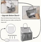 2pcs Small Wall Hanging Baskets for Organizing, Hanging Storage Bag as Over the Door Organizer, Wall File Organizer, Rv Storage and Organization. For Bedroom, Office, Camper (Black-2pcs)
