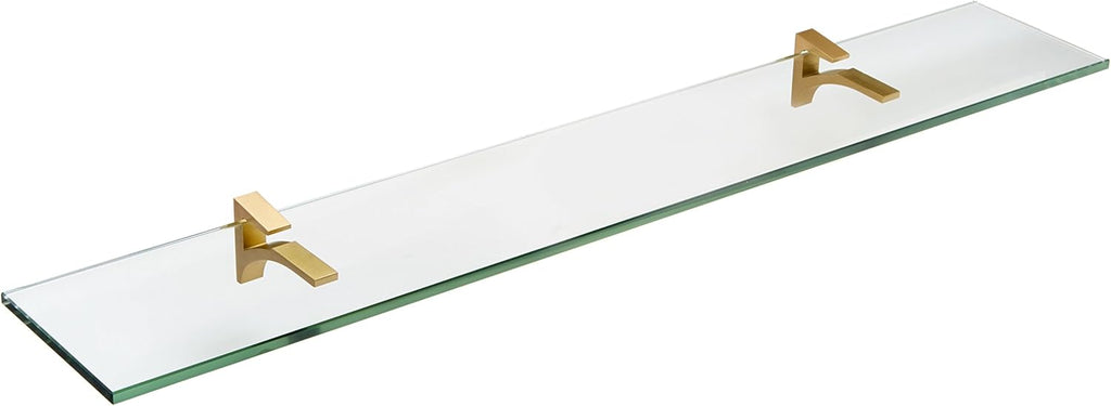Spancraft Glass C-12x33-Brushed Bronze Cardinal Glass Shelf, Brushed Bronze, 12" x 33"