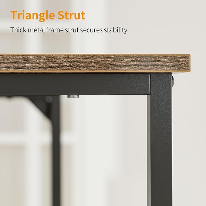 Cubiker Computer Desk, 47 inch Small Home Office Desk for Small Spaces, Modern Simple Style for Home, Office, Vintage Brown