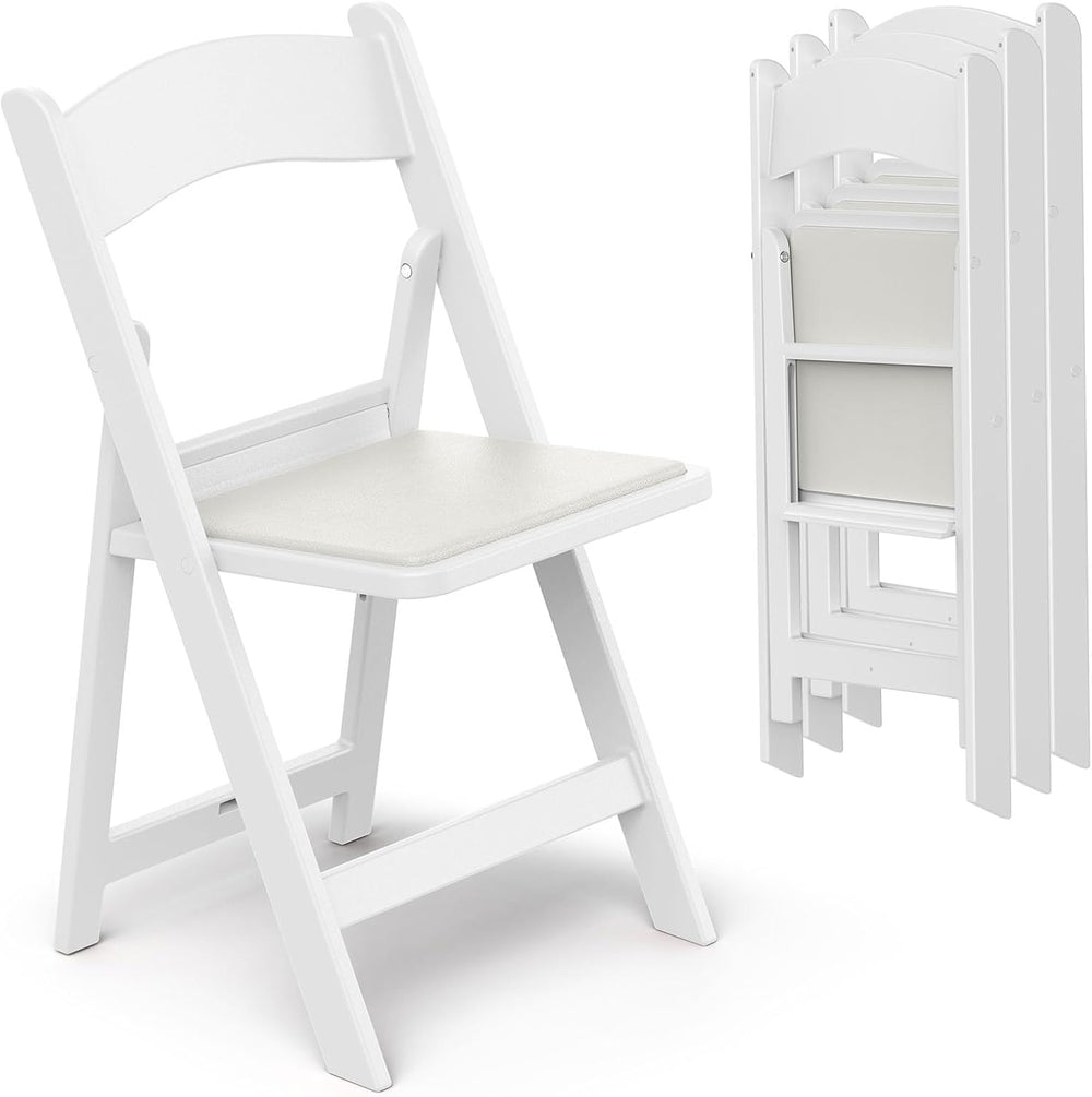 Nazhura Garden and Patio Folding Chair Set of 4 for Events and Wedding, Light...