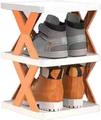 Yosoo Plastic Folding Shoe Rack Foldable Shoe Shelf Plastic Organizer with Easy Assembly Foldable Design Multi Layer Storage for Living Room Bedroom Dormitory Hallway
