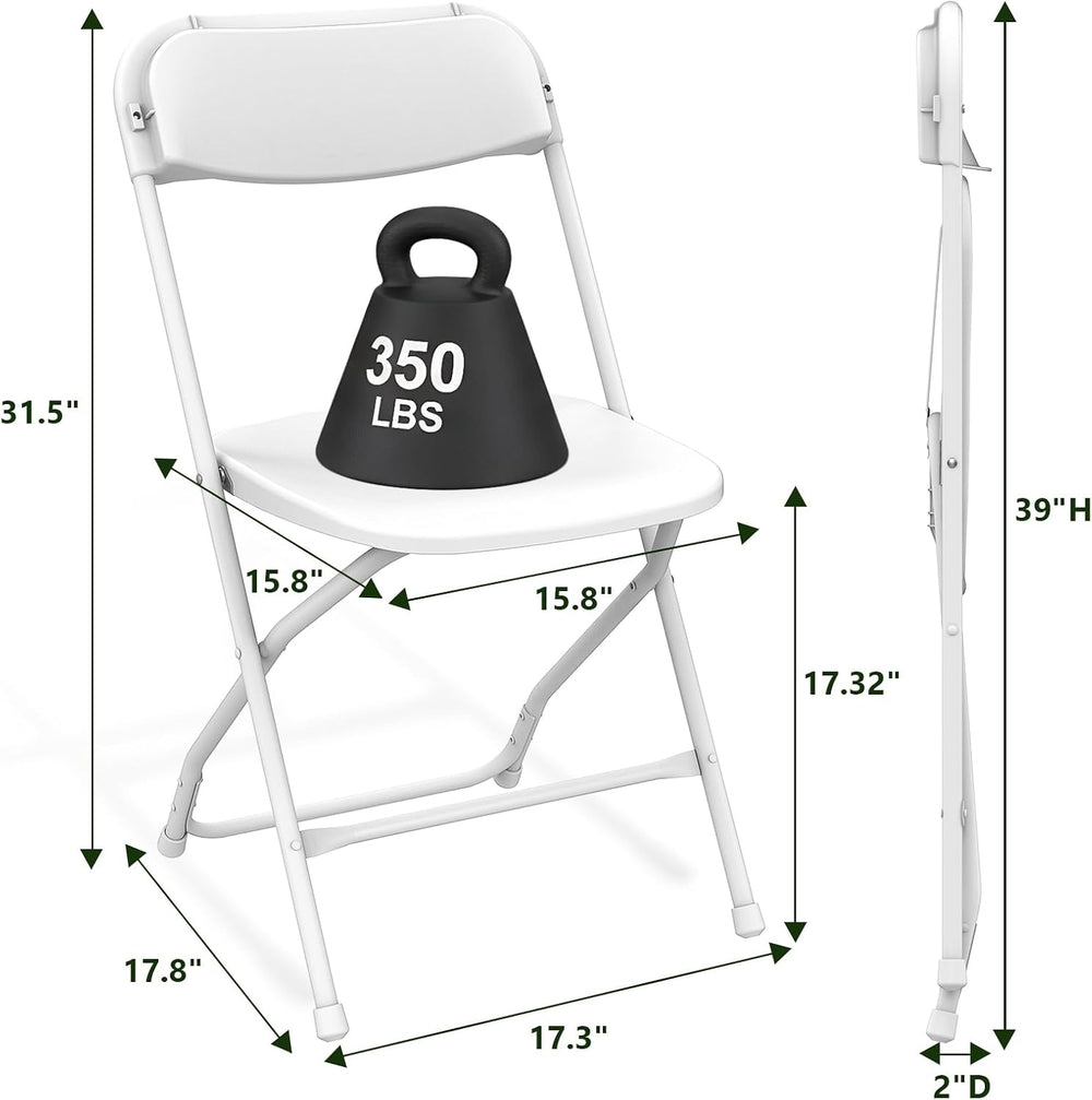Folding Chairs 10 Pack, Outdoor Folding Chairs for Outside Indoor, Portable 3...