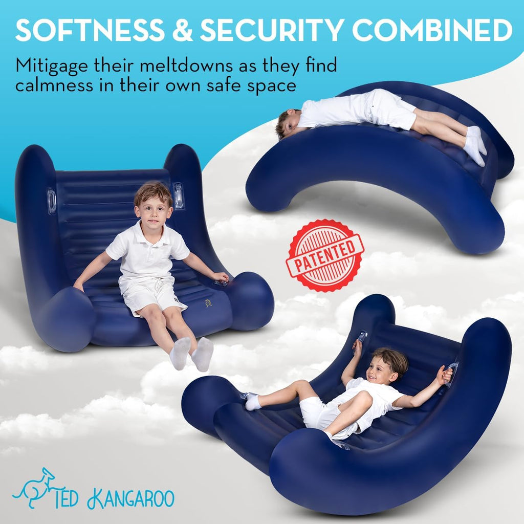 TED KANGAROO CloudBounce Ultra | Sensory Rocker for Kids | Patented NextGen Inflatable Sensory Chair | Ultra-Durable & Extra-Reinforced 2025 Edition