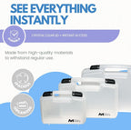ArtBin 6972AB 10 inch Quick View Deep Base Carrying Case, Portable Art & Craft Organizer with Handle, [1] Plastic Storage Case, Translucent