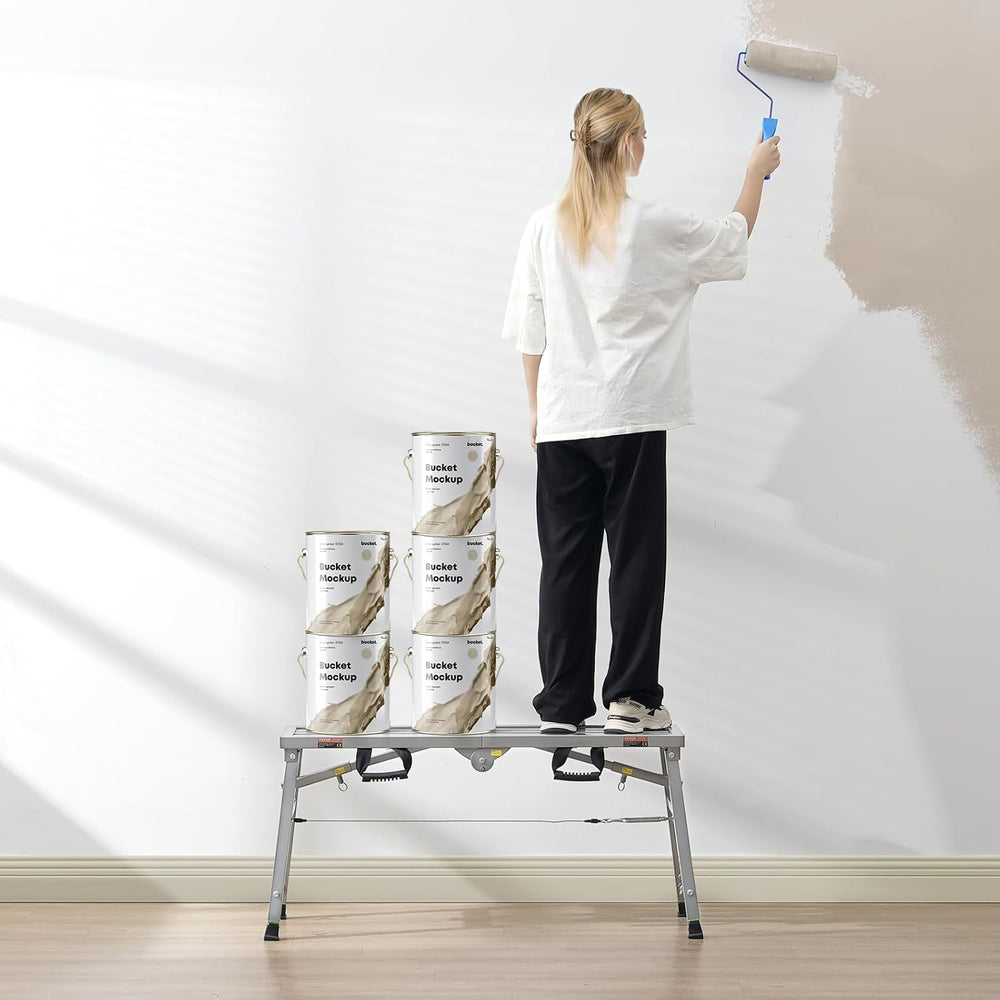 VEVOR Work Platform, 39"x 12" Portable Scaffolding Platform, Foldin...