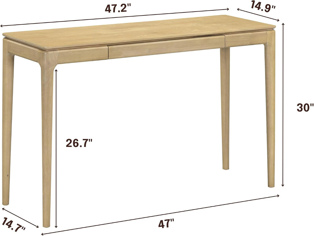 NTC Mingle 47-Inch Console Table, Modern Solid Wood Entryway Table with Hidde...