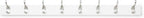 Amazon Basics Wall Mounted Modern Coat Rack with Versatile Storage Hooks, Rectangular, 8-Hook, White