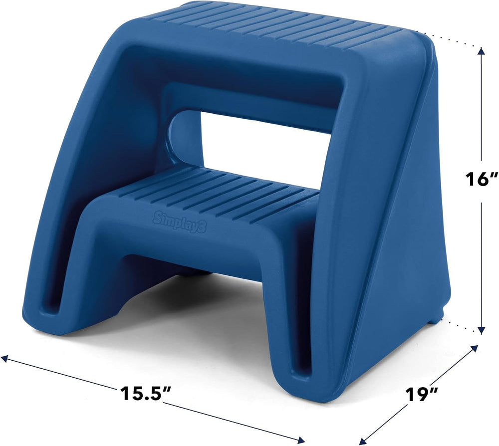 Simplay3 Handy Home Step Stool Plastic Two-Step Stool Seat - Indoor or Outdoo...