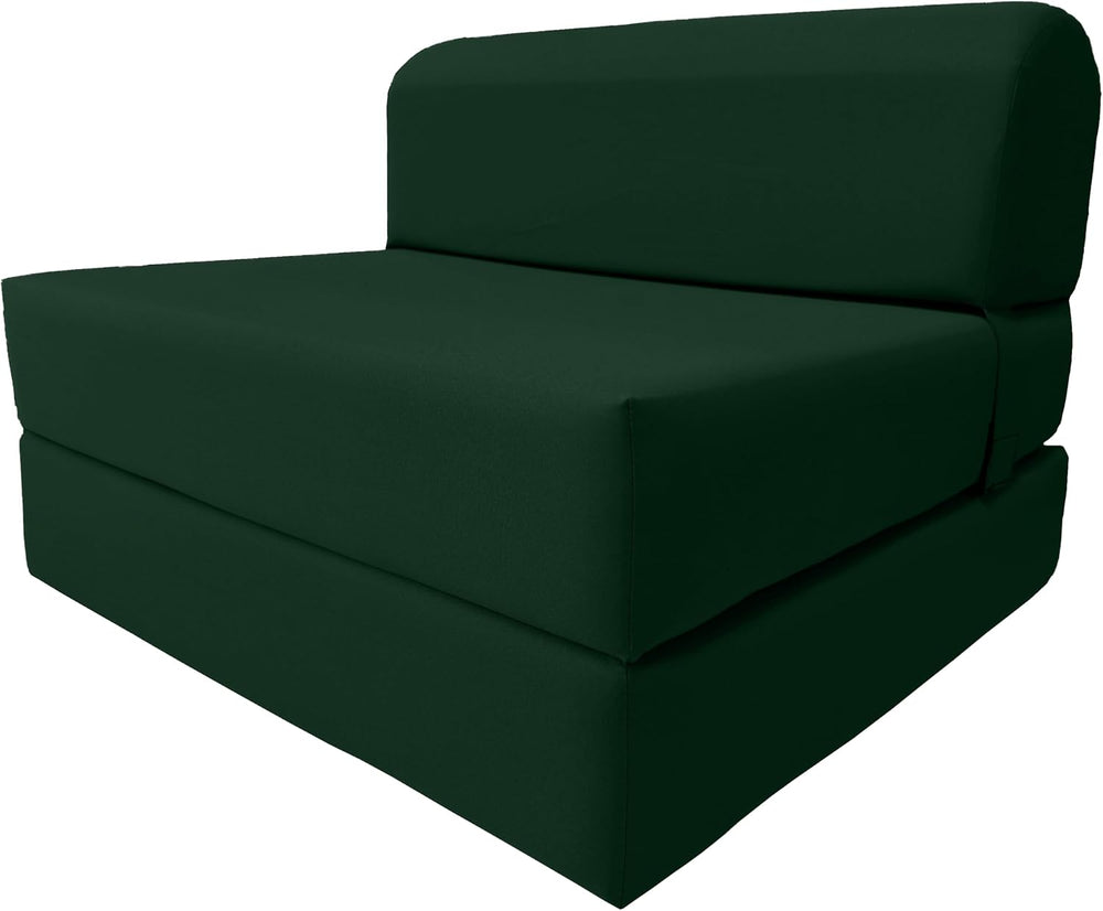 D&D Futon Furniture Sleeper Chair Folding Foam Bed, Portable Studio Guest...