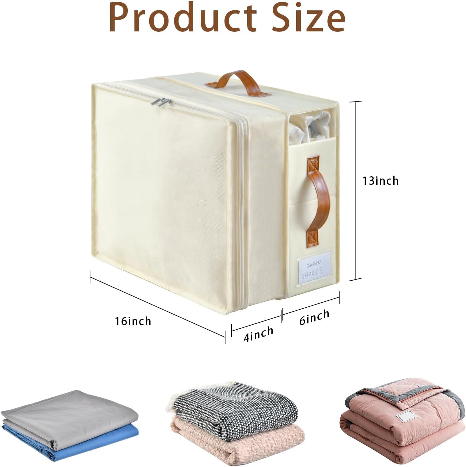 Bed Sheet Organizers and Storage, 8 Pack Linen Closet Organizers with Adjustable Zipper, Foldable Bedding Storage for Queen or King Size Bedsheets, Duvet Covers and Pillows