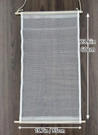 Mesh Earring Organizer with Wooden Rods Hanging Jewelry Display Holder for Earring Necklaces Bracelet Gift 13.7 * 23.6 Inches