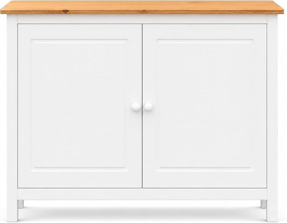 From the Tree Furniture 44" Wide White & Pine Top Solid Pine Shaker ...