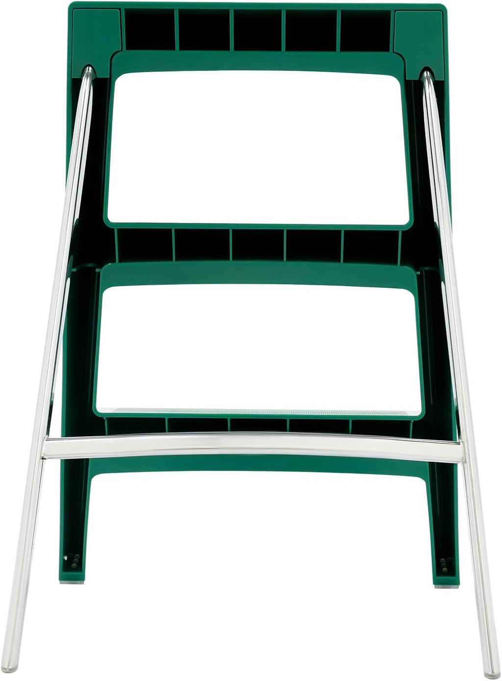Folding Step Stool Ladder,3 Step Decorative Ladder Shelf,Portable Foldable Ladders for Living Room,Kitchen,Green
